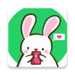 lucky bunny stickers android application logo